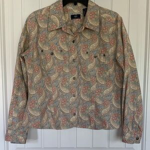 Liz Claiborne Multicolor Paisley Jean Jacket